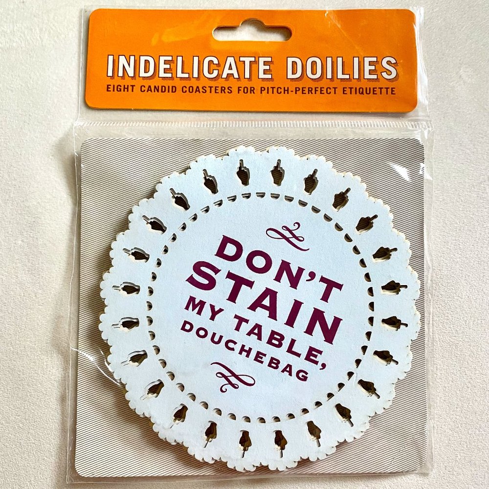 Knock Knock Indelicate Doilies Sassy Reusable Coasters